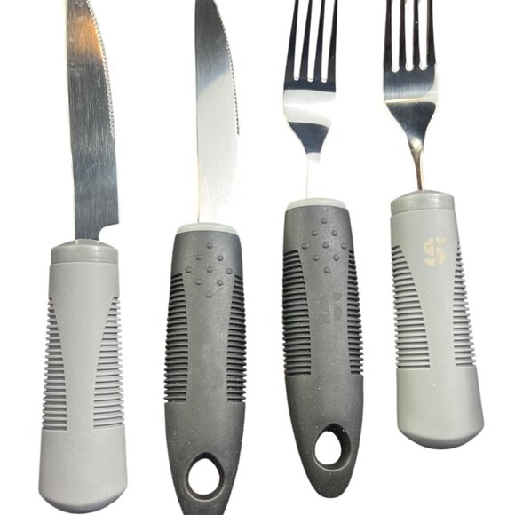 Adaptive Stainless Steel Utensils Set Of 10 With Ergonomic Handles For Easy Grip - Picture 3 of 6